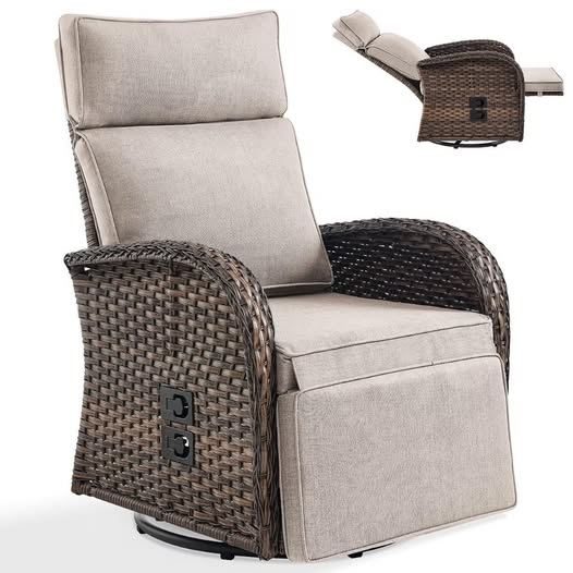 Bellefurn Outdoor Swivel Recliner Chairs