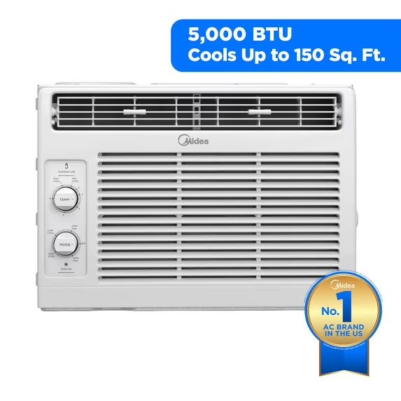 Midea 5,000 BTU 150 Sq ft Mechanical Window Air Conditioner, White thumbnail 2