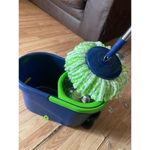 Spin Mop and Bucket with Wringer Set for Floors Cleaning Heavy duty System