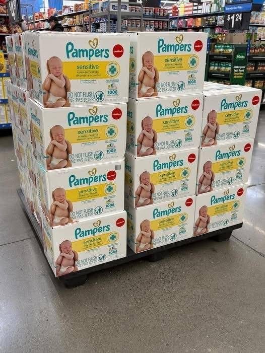Pampers Sensitive Baby Wipes Unscented, 12 Pack