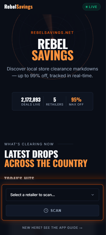 Rebel Savings Homepage